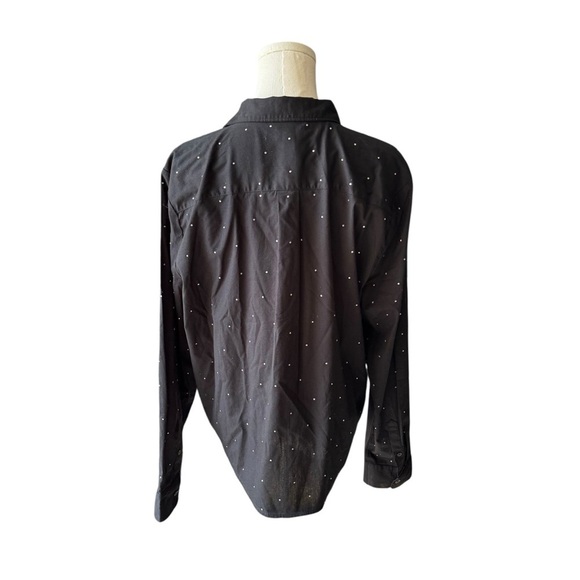 J. Crew - NWT Rhinestone Modern Button Up Blouse Top Sz L - Picture 4 of 7